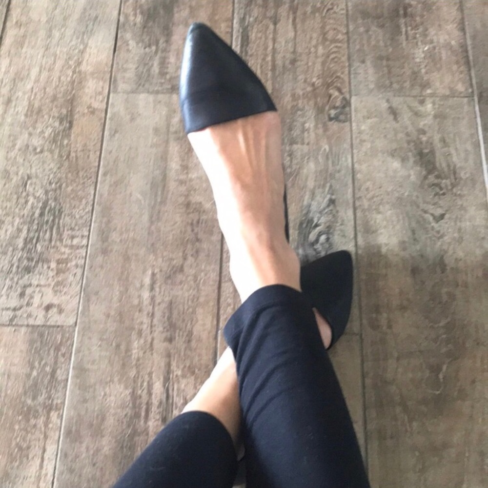 Madewell Lydia Leather d’Orsay Black Flat